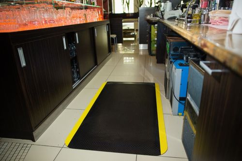 Super-Comfort Safety – Ergonomisk matta med gul varningskant