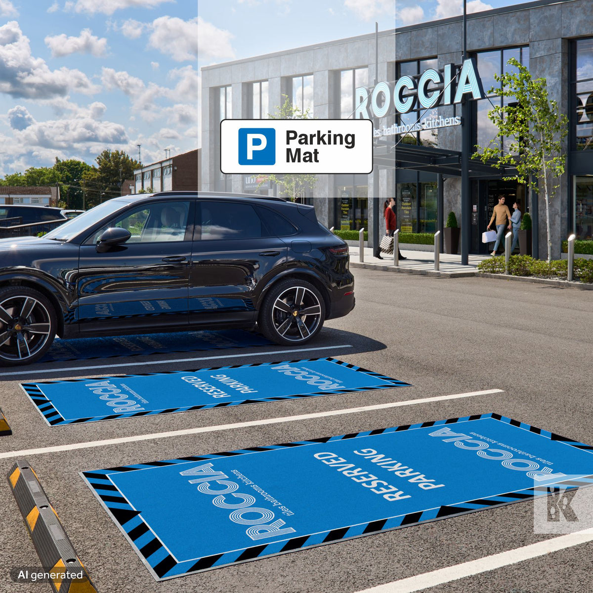 Parkeringsmatta – Utomhusmatta med parkeringsbudskap